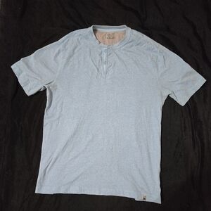 Sky Blue Casual Henley Shirt